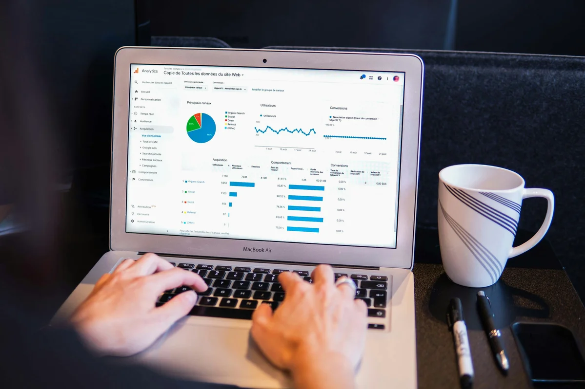 A person reviewing website performance data on a computer A person reviewing website performance data on a computer